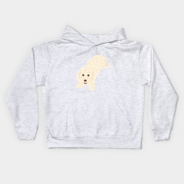 Cute Maltipoo Kids Hoodie by PatternbyNOK